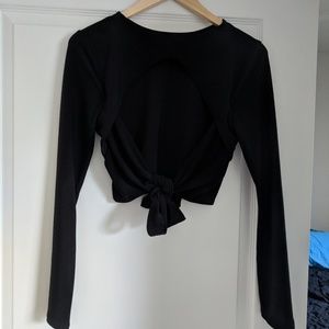 Black Backless Forever 21 crop top